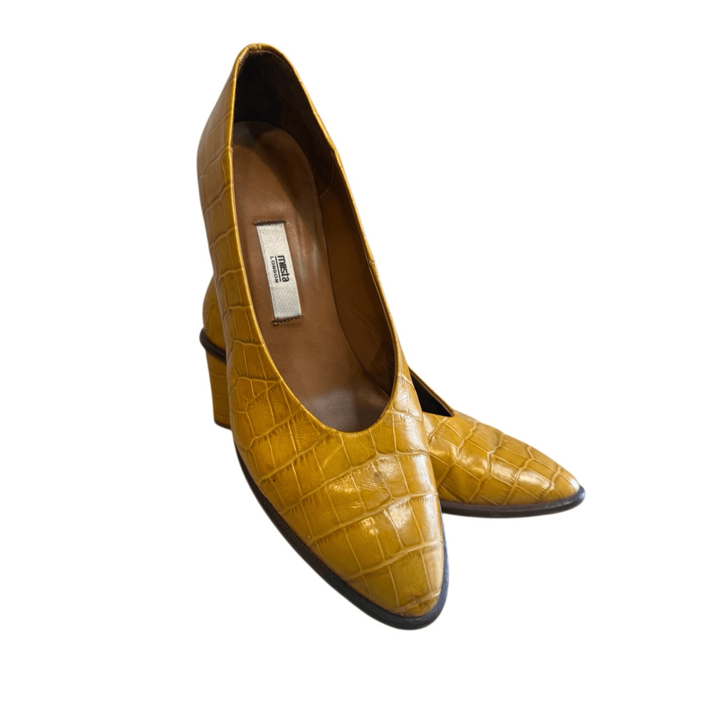 Miista Bernadette Croc Leather Heels Pumps - Picture 9 of 11